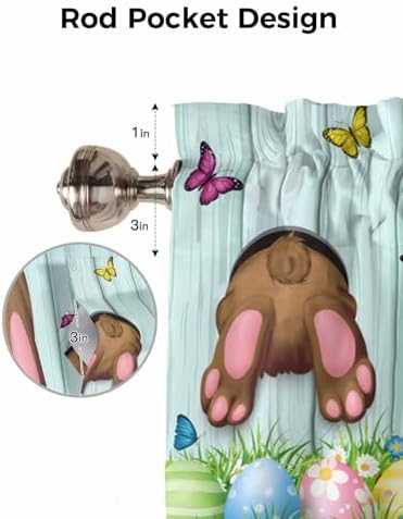 Vandarllin Spring Easter Kitchen Curtains Valances - Image 7