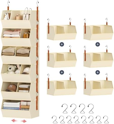 Hanging Closet Organizer Extra Large, Clothes Hanging Shelves by DiMJ