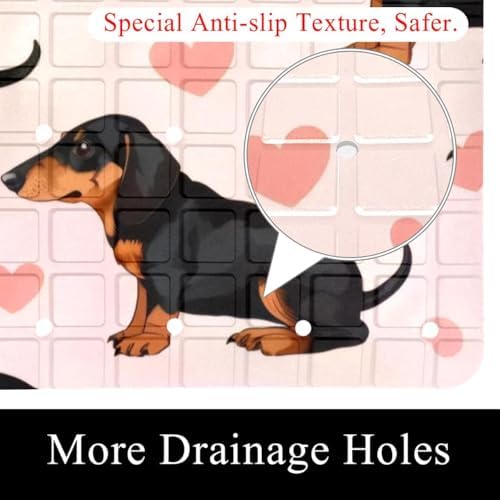 Shower Mat Bathtub Mat, 26.8x15.1 inch, Non-Slip Bath Mat - Image 2