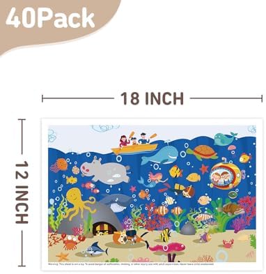 Disposable Stick-on Placemats 40 Pack - Image 7