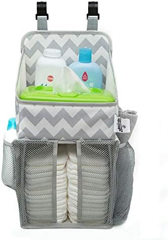 Chevron Pattern Diaper Caddy and Nursery Organizer by ZugarLand