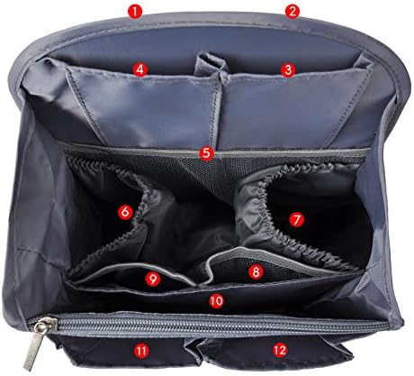 Vercord Backpack Organizer Insert Liner Hanging Travel Bag in Bag - Image 5