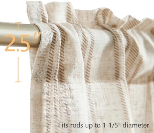 jinchan Linen Stripe Kitchen Valances - Image 6