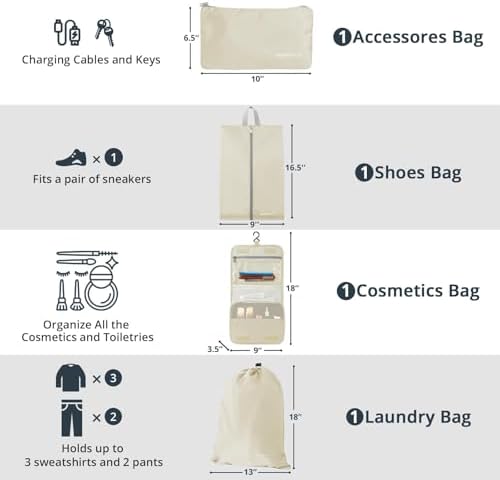 Compression Packing Cubes 10 Set, Compressible Space-Saving Packing Cubes - Image 4