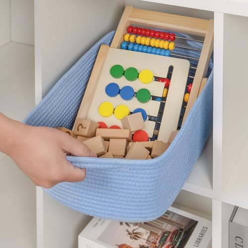 CubesLand Cube Storage Organizer Basket Bin, Cotton Rope Shelves Basket - Image 5