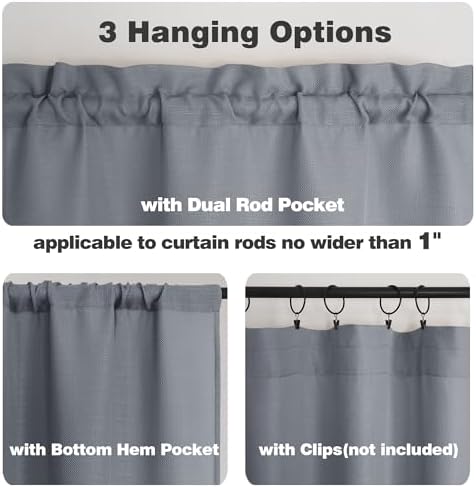 Chyhomenyc Dark Grey Short Curtain Valance - Image 6