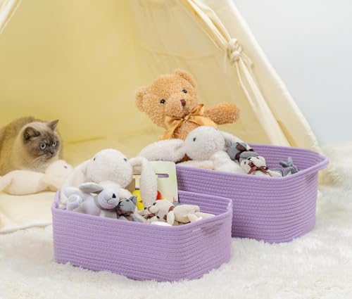 CubesLand Cute and Durable Small Cotton Rope Basket - Image 3
