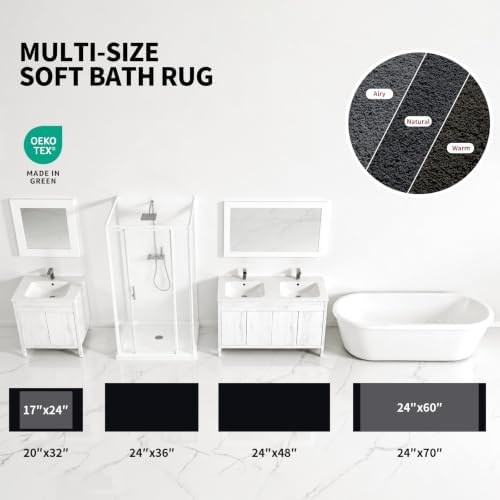 ILANGO Bathroom Rugs 60" × 24", Extra Soft Absorbent Microfiber Bath Rugs - Image 4