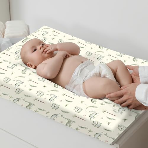 Moukeren 4 Pcs Ink Wash Dinosaur Baby Crib Sheets - Image 3