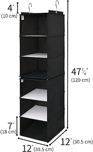 GRANNY SAYS 6-Shelf Hanging Closet Organizer, Foldable Storage - Image 3