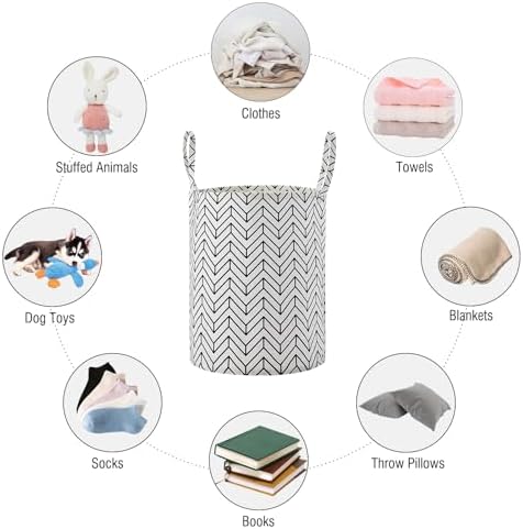 Baby Laundry Basket Nursery Hamper - Image 6