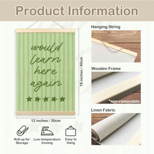 TLESKE Green Funny Classroom Wall Art Decor Poster Hanger Frame 12x16 - Image 7