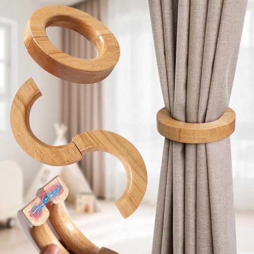 CGhardbay Magnetic Curtain Tiebacks Wood by Unknown