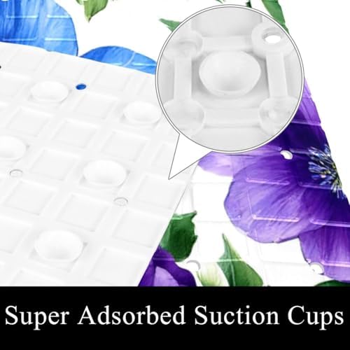 Bath Tub Shower Mat, Washable Bathtub Floor Mats, Suction Cups and Drain Holes - Image 2