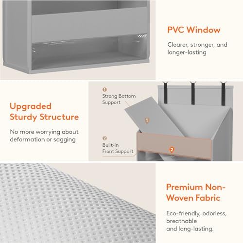 Lifewit 1 Pack Over the Door Organizer, 5 Section Hanging Storage - Image 4