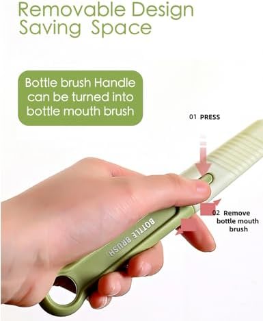 Baby Bottle Brush Set-Travel Bottle Cleaner Kit - Image 4