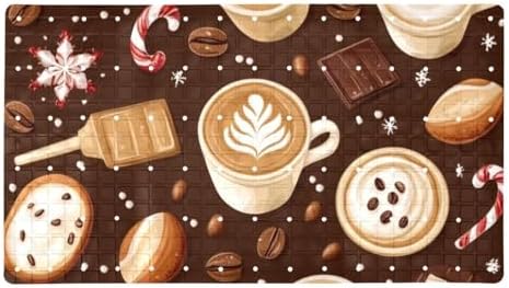 Bathtub Mat Non Slip 26.8x15.1In, Xmas Coffee Candy Bath Mat by Anna+Cowper