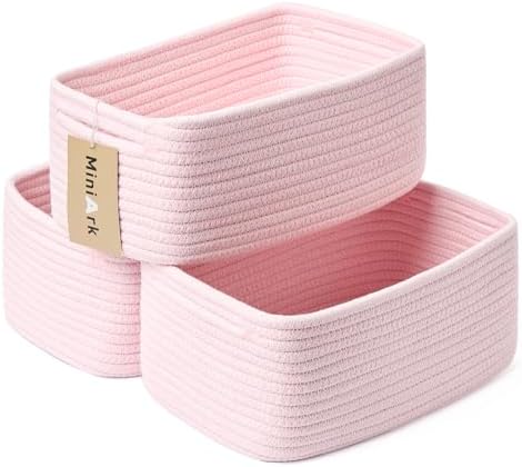 MiniArk Small Storage Baskets for Organizing | Closet Organizer Bins | Shelf by MiniArkStorageBasketsHome