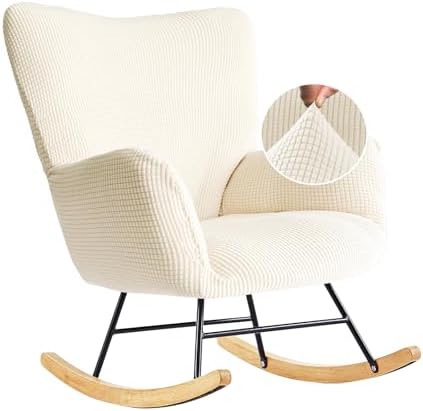 Nursery Rocking Chair Cover, Jacquard Stretch Cover by Dipurman