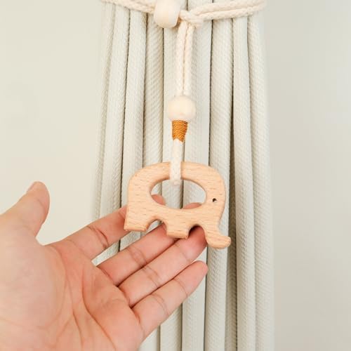 2 Pack Wooden Curtain Tiebacks - Image 4