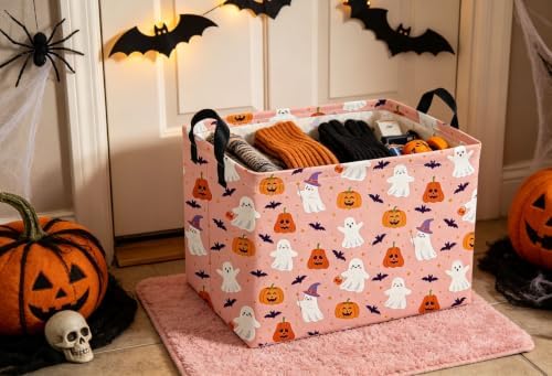 Rectangle Kids Baskets Hallowee Basket Pink Storage Bin Fish Box - Image 4