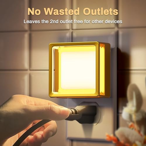 DORESshop Night Light, Night Lights Plug into Wall, 2 Pack 3000K Nightlight - Image 3