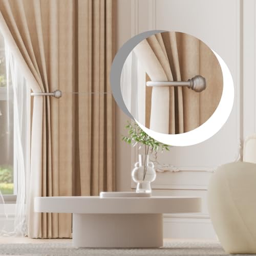Hion Curtain Holdbacks Silver 6pcs, Curtain Tiebacks Wall Mounted Hooks - Image 4