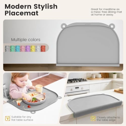 Large Silicone Placemat, Raised Edge Leakproof, Non-Slip - Image 3