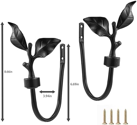 SUQ I OME Leaf Shaped Curtain Holdbacks, 1 Pair - Image 2