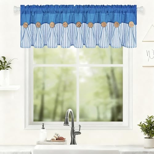 ASPMIZ Farmhouse Cotton Linen Valances - Image 4