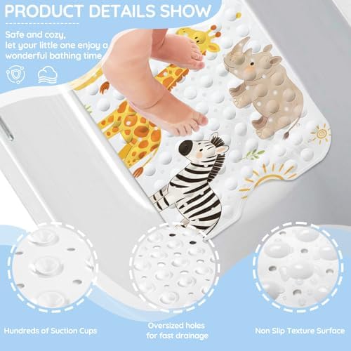 Kids Bathtub Mat, Non Slip Cartoon Bath Mat - Image 3