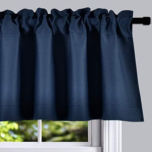 DONREN 2 Panels Navy Blue Blackout Valances - Image 2