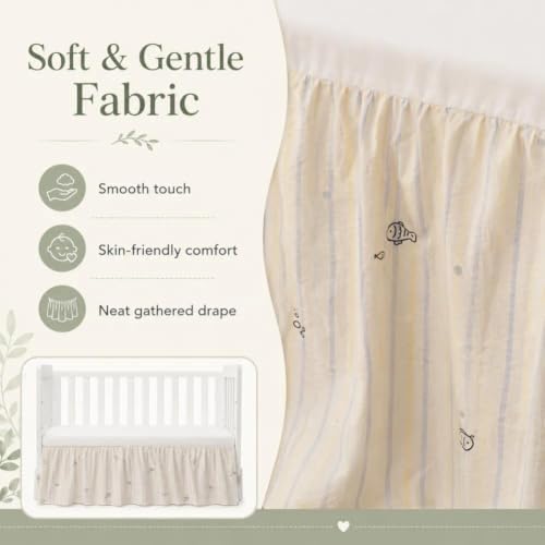 Crib Skirt Dust Ruffle 14" Drop - Image 4