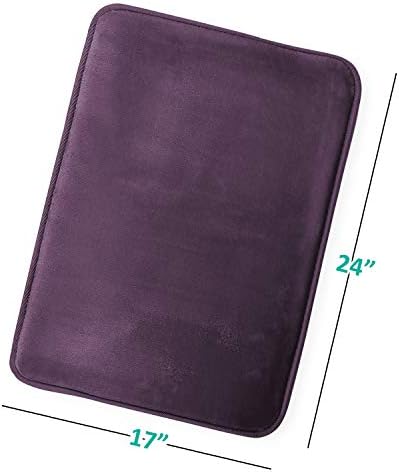 Clara Clark Bathroom Rugs, Velvet Memory Foam Bath Mat, Machine Washable Bath - Image 3