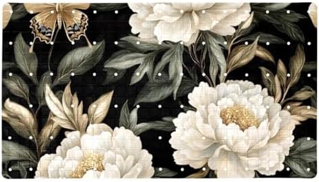 Bathtub Mat Non Slip 26.8x15.1In, Vintage Floral Butterfly Bath Mat by Anna+Cowper