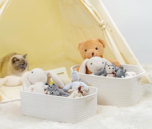 CubesLand Cute and Durable Small Cotton Rope Basket - Image 3