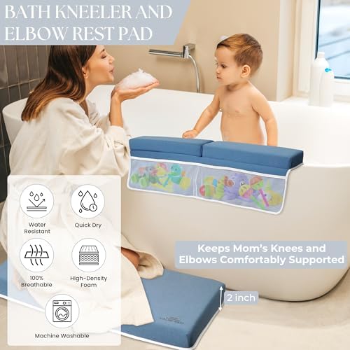 Baby Bath Kneeler and Elbow Rest Pad Set -2 Inch Thick Comfortable Non-Slip 30" - Image 3