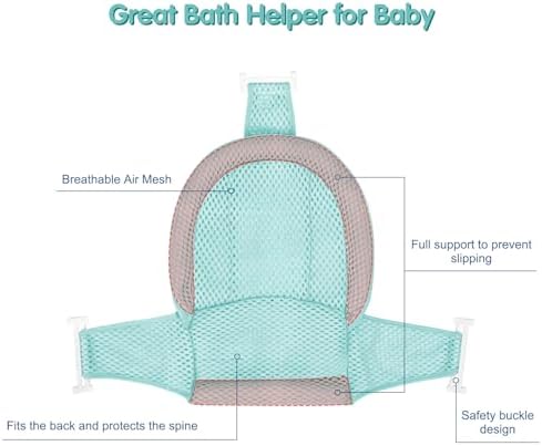 Colorlife Baby Bath Seat Support Net Infant Bathing Seat Support Mat, - Image 5