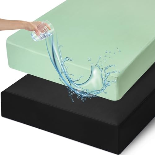david's kids Waterproof Crib Sheets Fitted 2 Pack, Ultra Soft Breathable Crib by davidskids