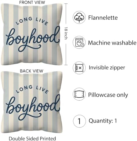 kdqua Boy Nursery Pillow Cover 18x18 Double-Sided, Playroom Decorations Throw - Image 6