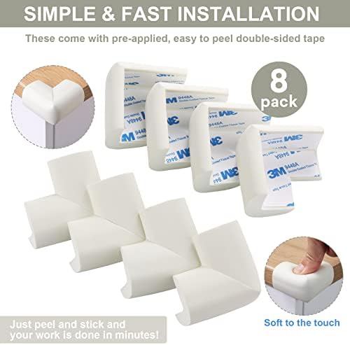 8 Pack Soft Corner Protector Baby Proofing Edge and Corner Guards - Image 4