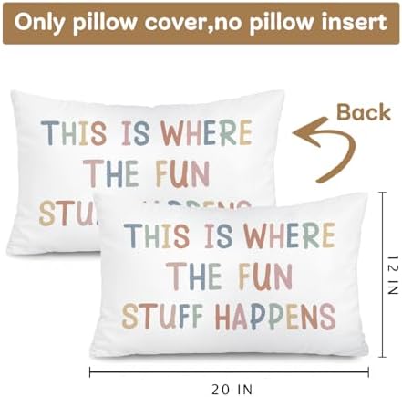 Boho This is Where All The Fun Stuff Happens 12x20 Pillow Cover - Image 3