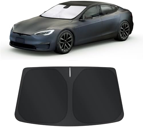 TINGLU Sun Shade for Tesla Model S 2012-2025 2026 Accessories Windshield Sun by TINGLU