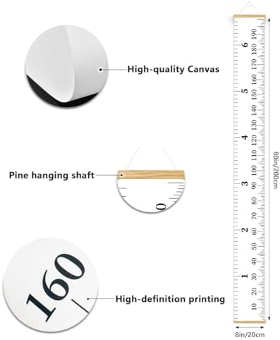 Canvas Baby Kids Growth Chart, Nursery/Playroom Bedroom Art Decor - Image 2