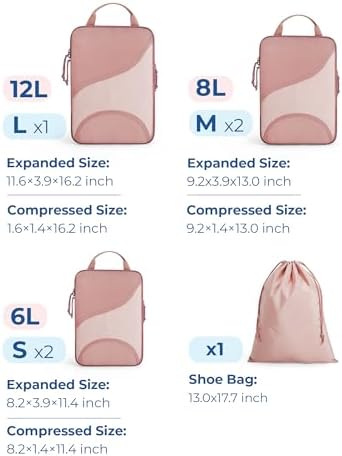 Bagsmart Compression Packing Cubes, Travel Bag Cruise Ship Essentials - Image 2