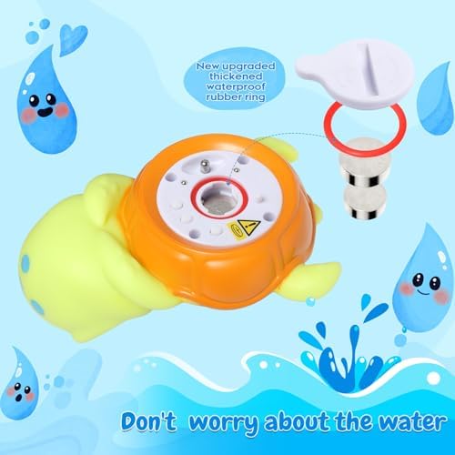 Backstroke Sea Turtle Baby Bath Thermometer, The Infant Baby Bath Floating Toy - Image 3