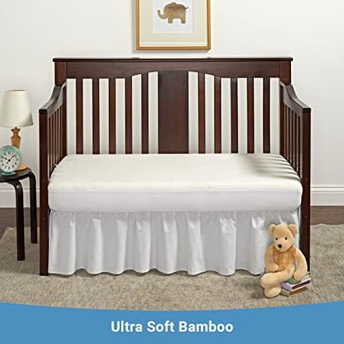 Bamboo Crib Mattress Protector by Pure Bamboo, Waterproof - Image 5