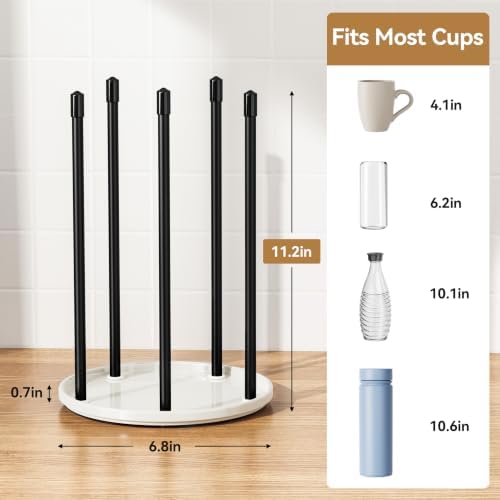 niffgaff Bottle Drying Rack – Ceramic Base Bottle Organizer - Image 7