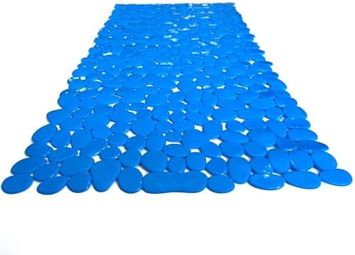 “Pebbles” Non-Slip Bathtub/Shower Mat 27.5”x14” Rectangular, Machine-Washable by TikeSmart