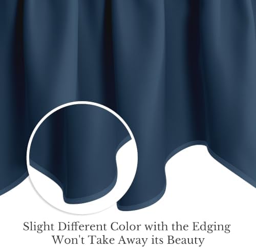 NICETOWN Navy Kitchen Valance for Windows Decoration for Apartment Bathroom - Image 4